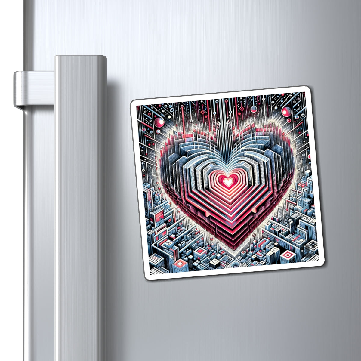 Refrigerator Magnet - HeArt of Meta Zen - Friend Gift Lover Boyfriend Girlfriend Symbol Mother Father Sister Brother