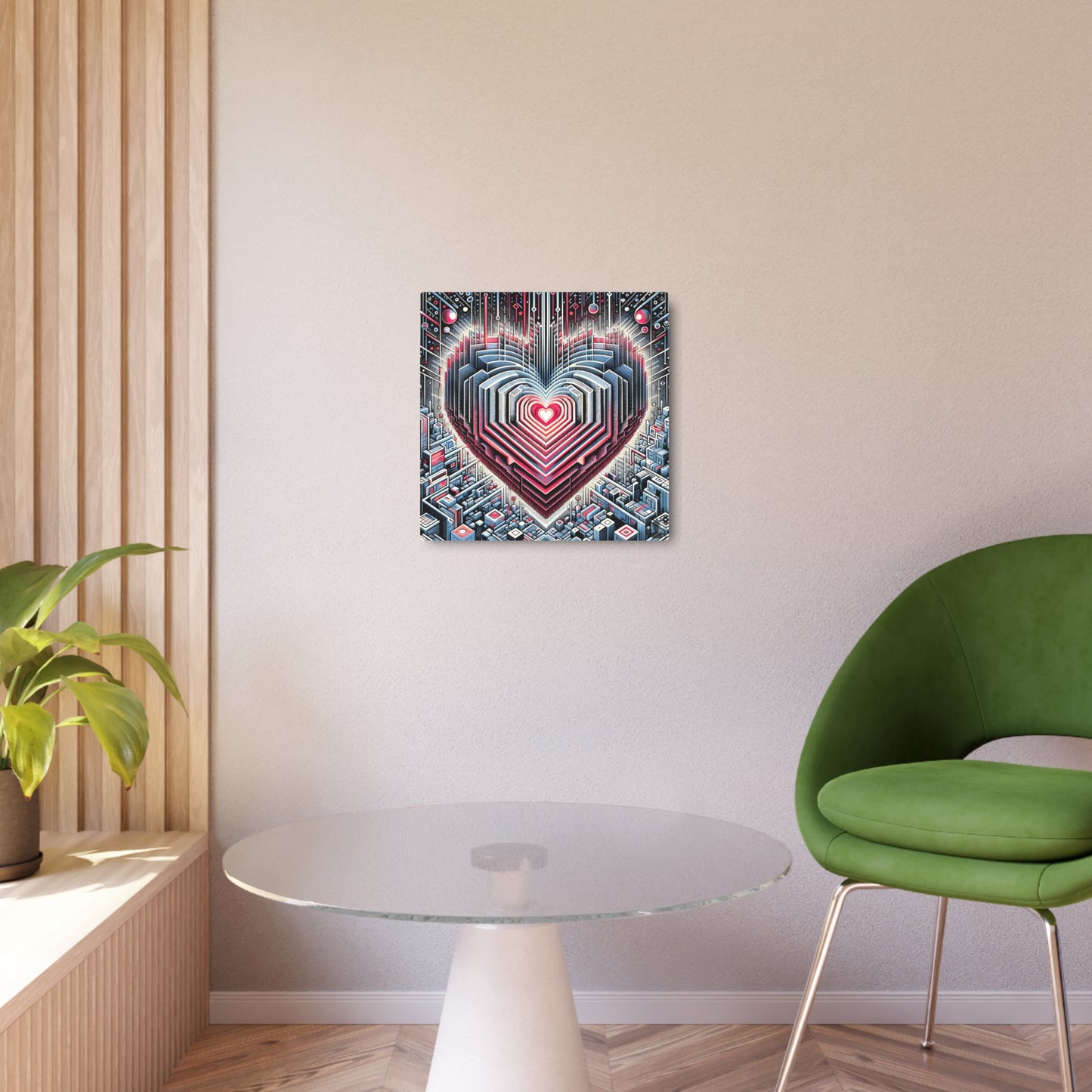 Metal Print -  HeArt of Meta Zen - Friend Gift Lover Boyfriend Girlfriend Symbol Mother Father Sister Brother
