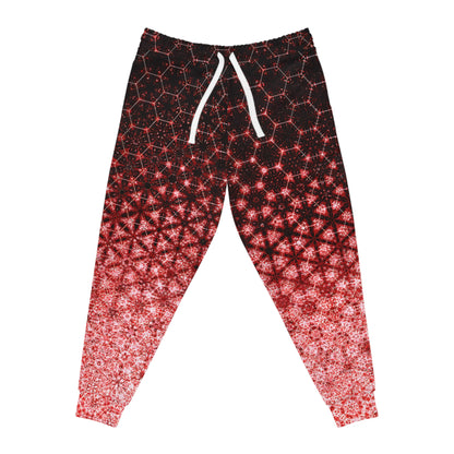 Sacred Geometry Meta Zen Red Unisex Joggers - All-Over Print Sublimation - Unique Spiritual Design