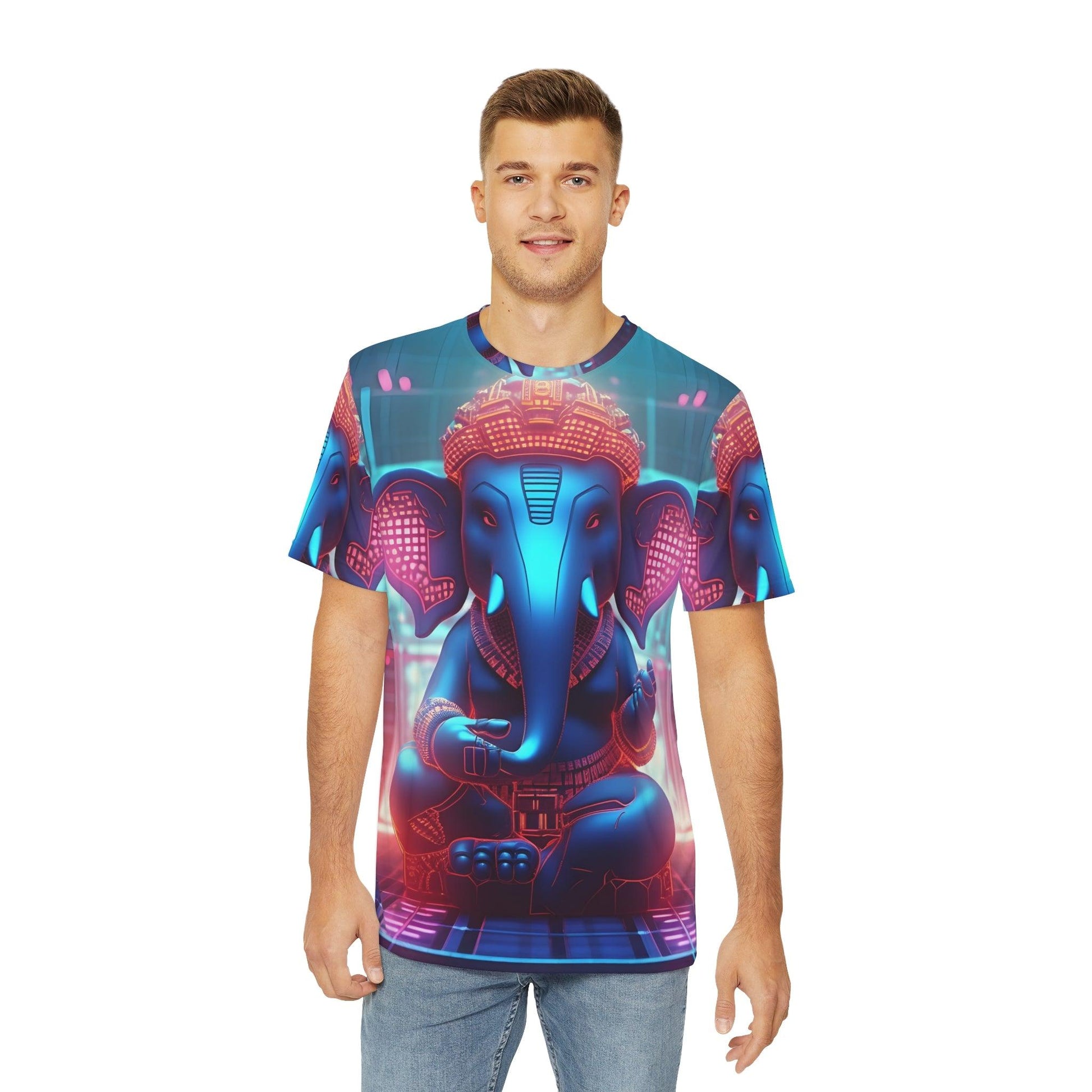 3D Ganesh Remover Of Obstacles Full Sublimation Shirt - Embrace the Power and Style Colorful Symmetrical Sublimation- All Over Print (AOP) - Street or Festival Wear - Alchemystics.org