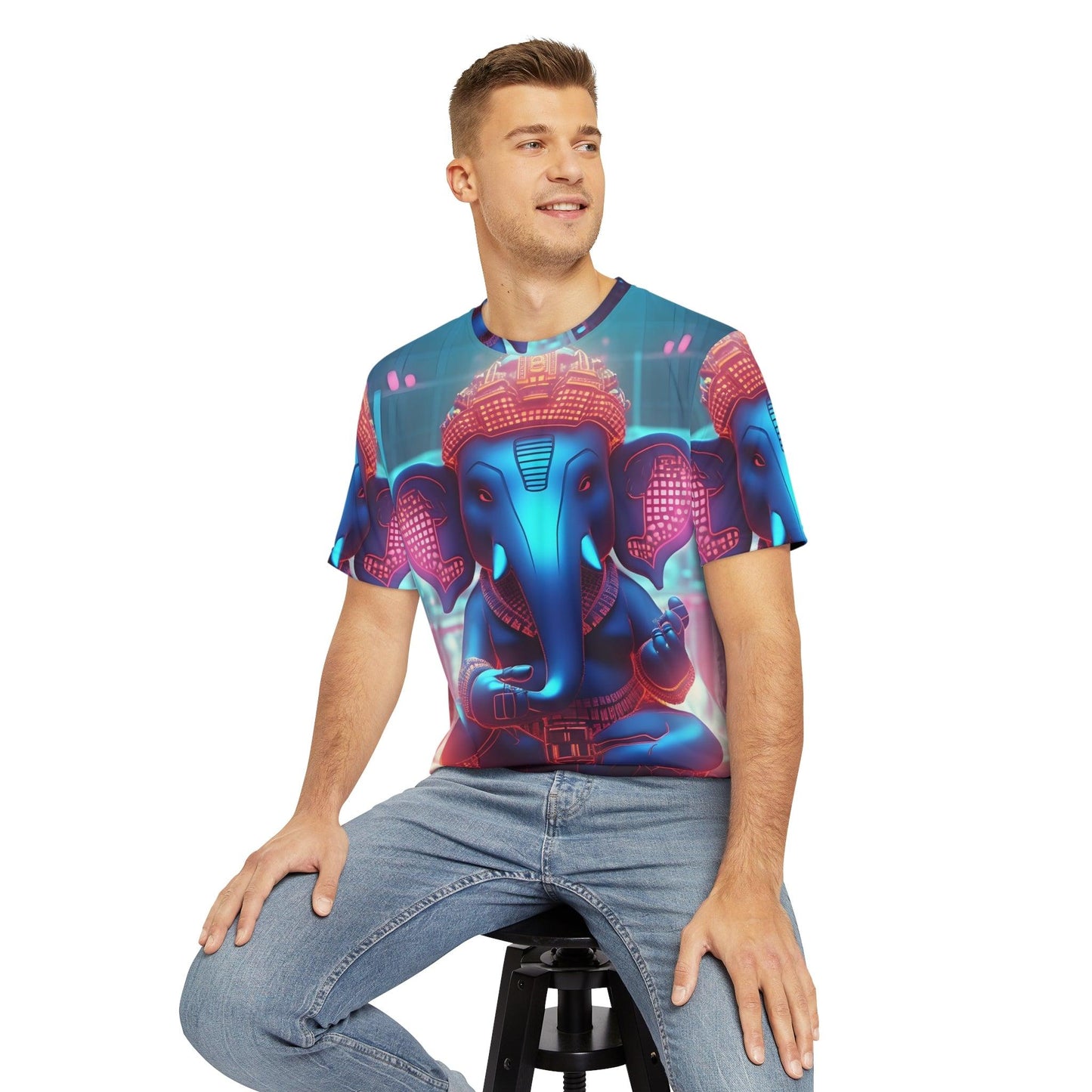 3D Ganesh Remover Of Obstacles Full Sublimation Shirt - Embrace the Power and Style Colorful Symmetrical Sublimation- All Over Print (AOP) - Street or Festival Wear - Alchemystics.org