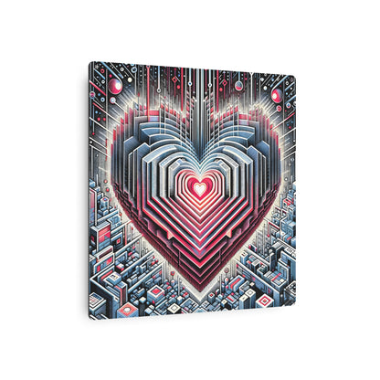 Metal Print -  HeArt of Meta Zen - Friend Gift Lover Boyfriend Girlfriend Symbol Mother Father Sister Brother