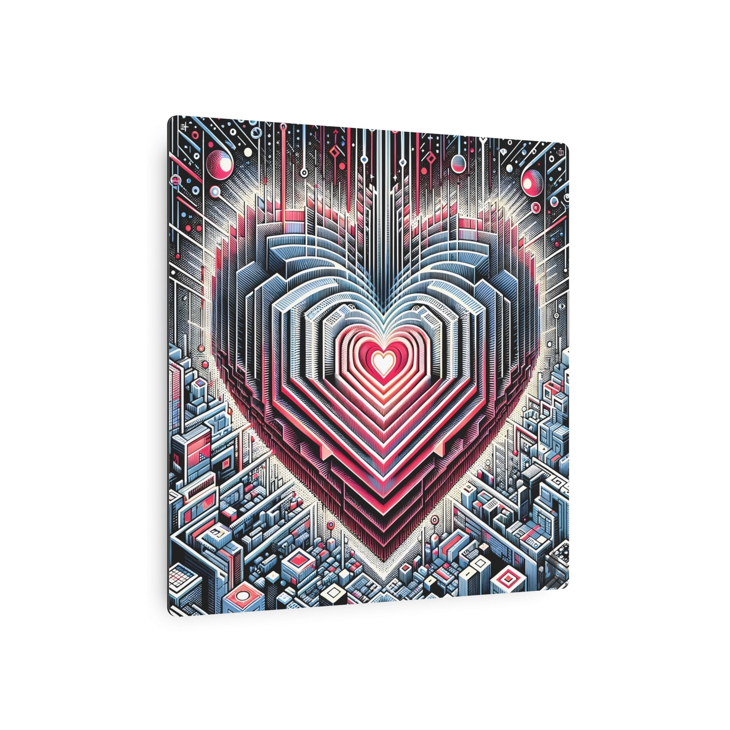 Metal Print -  HeArt of Meta Zen - Friend Gift Lover Boyfriend Girlfriend Symbol Mother Father Sister Brother