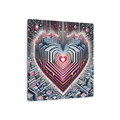 Metal Print -  HeArt of Meta Zen - Friend Gift Lover Boyfriend Girlfriend Symbol Mother Father Sister Brother