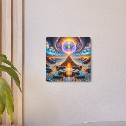 Recursive Technology Metal Print by Meta Zen - Psychedelic Visionary Trippy Art Friend Lover Boyfriend Girlfriend Mother Father Sister Brother Gift