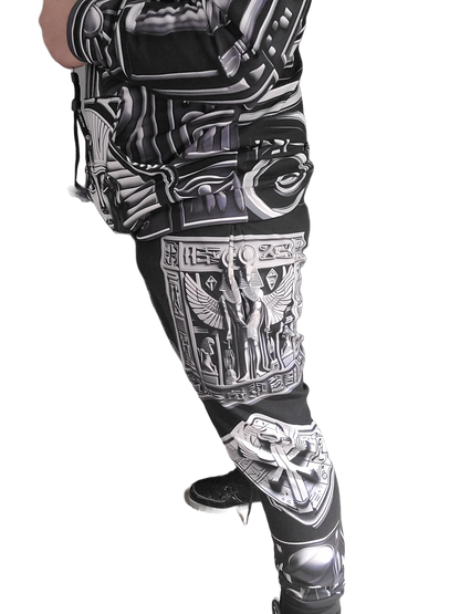Ascension Pants - Egyptian Hierogliphics Unisex Joggers - Eye of Horus Pyramid Pharaoh v1.1
