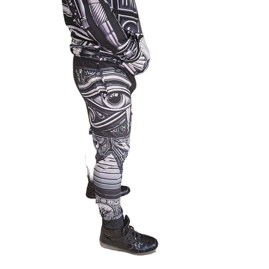 Ascension Pants - Egyptian Hierogliphics Unisex Joggers - Eye of Horus Pyramid Pharaoh v1.1