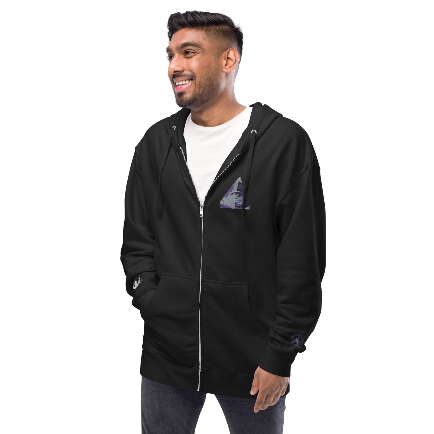 Alchemystics.org Illuminati Unisex Fleece Zip Up Hoodie by Meta Zen v1.2 - Alchemystics.org