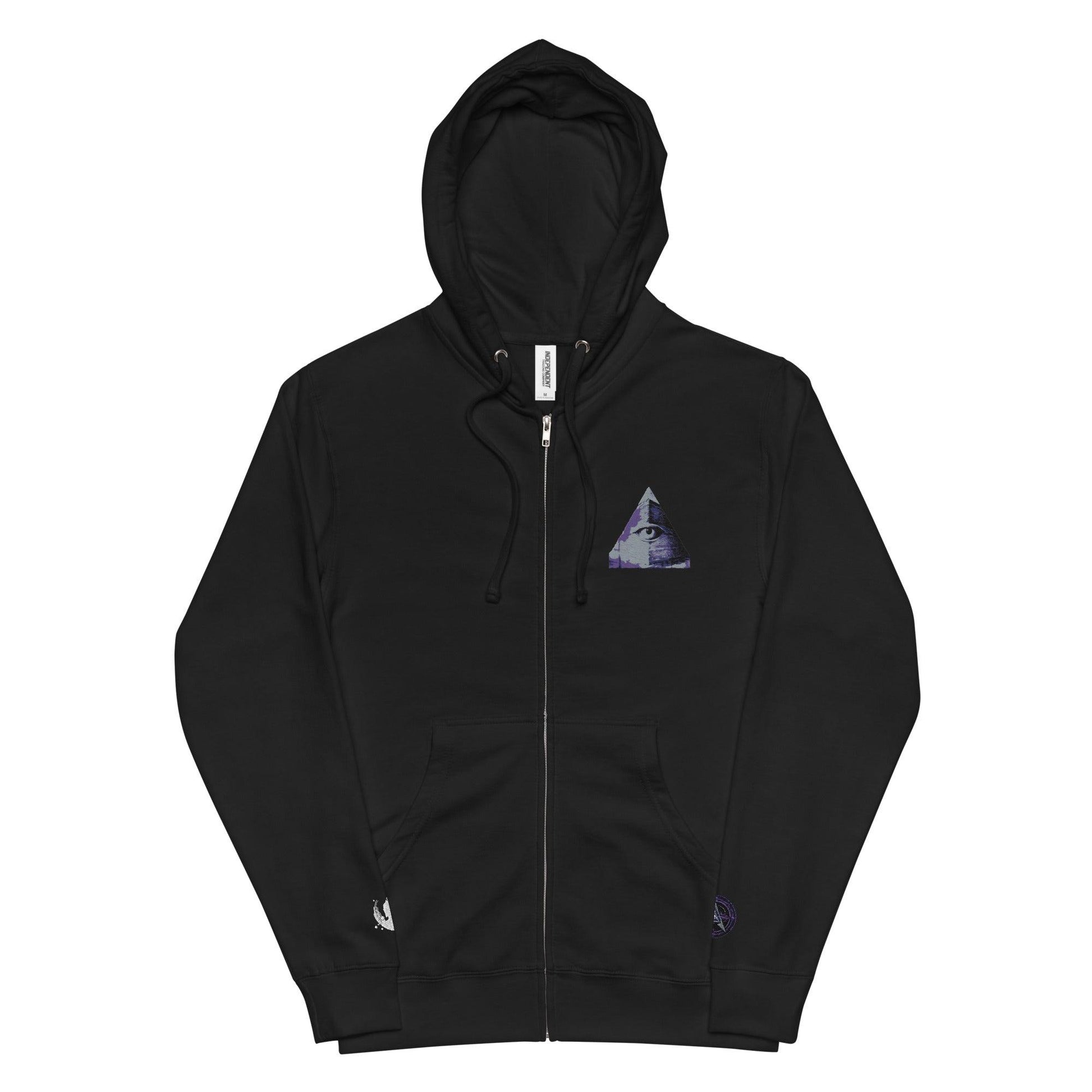 Alchemystics.org Illuminati Unisex Fleece Zip Up Hoodie by Meta Zen v1.2 - Alchemystics.org
