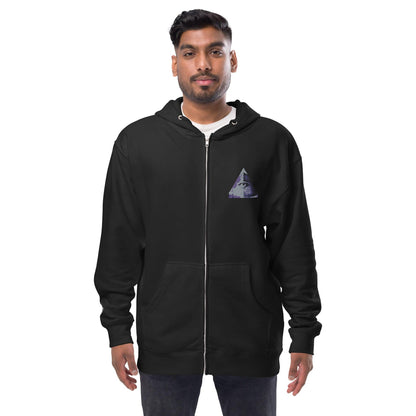 Alchemystics.org Illuminati Unisex Fleece Zip Up Hoodie by Meta Zen v1.2 - Alchemystics.org