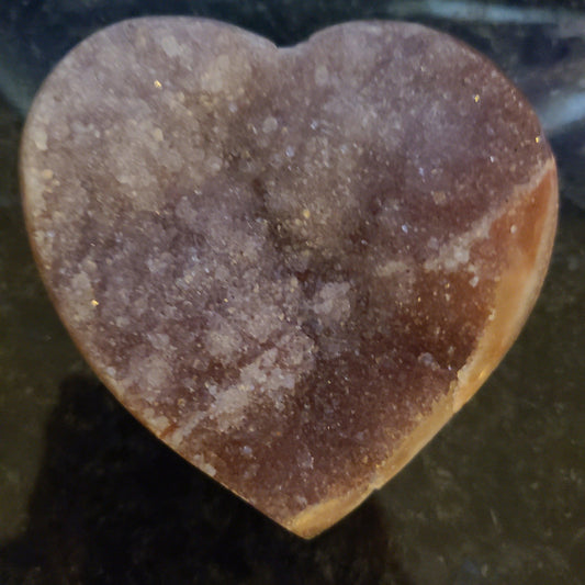 Amethyst Drusy Heart 2: is a one-of-a-kind piece of art that will add a touch of elegance to any home. - Alchemystics.org