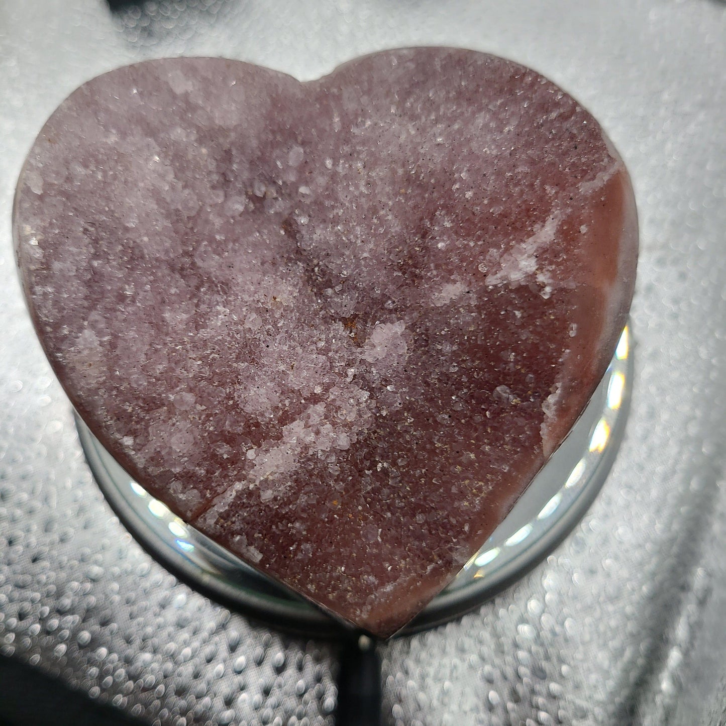 Amethyst Drusy Heart 2: is a one-of-a-kind piece of art that will add a touch of elegance to any home. - Alchemystics.org