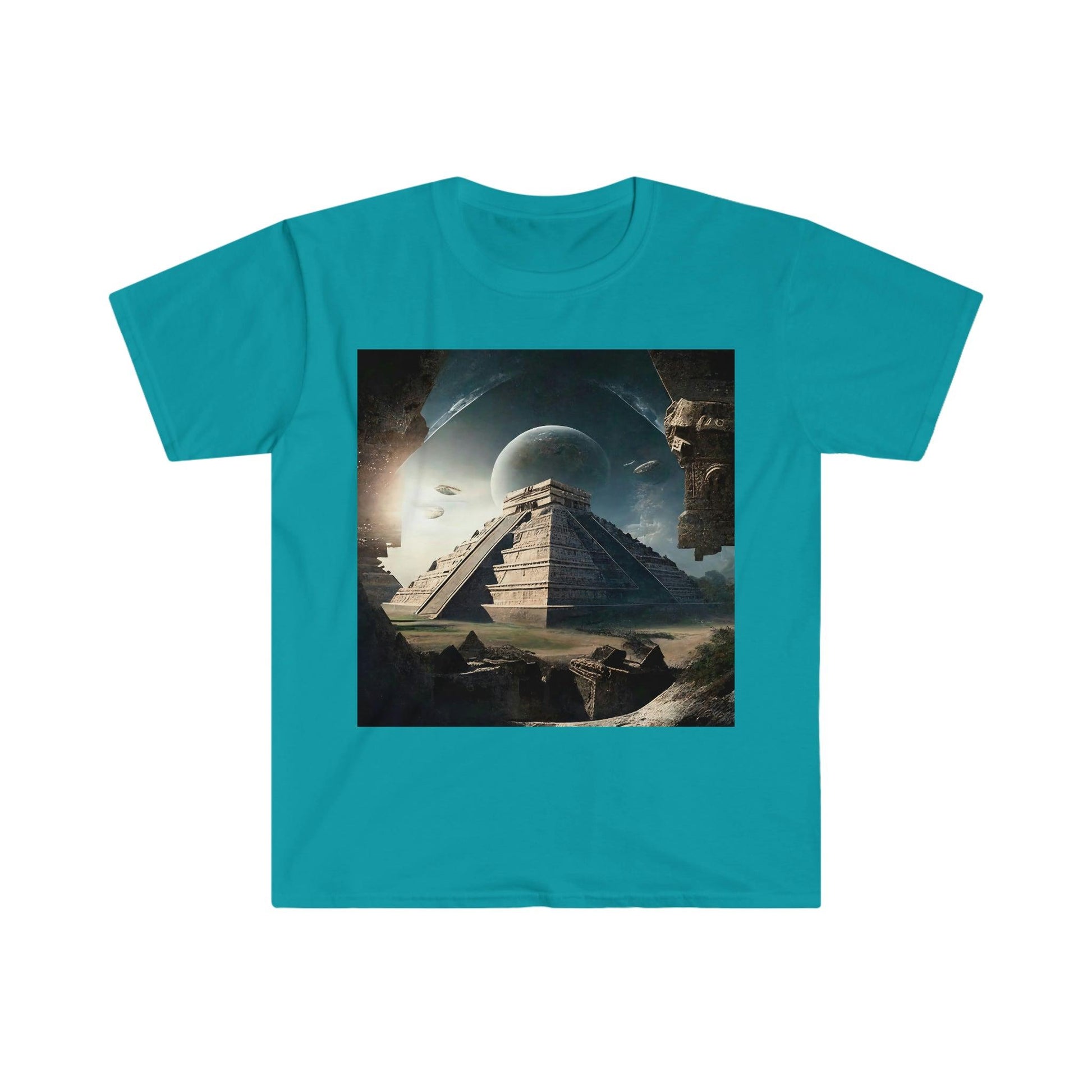 Ancient Aliens AI Digital Art T-shirt v4 - Men's and Women's Unisex Shirt for Festival and Street Wear - Alchemystics.org