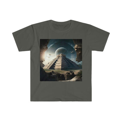 Ancient Aliens AI Digital Art T-shirt v4 - Men's and Women's Unisex Shirt for Festival and Street Wear - Alchemystics.org
