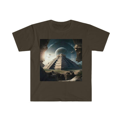 Ancient Aliens AI Digital Art T-shirt v4 - Men's and Women's Unisex Shirt for Festival and Street Wear - Alchemystics.org