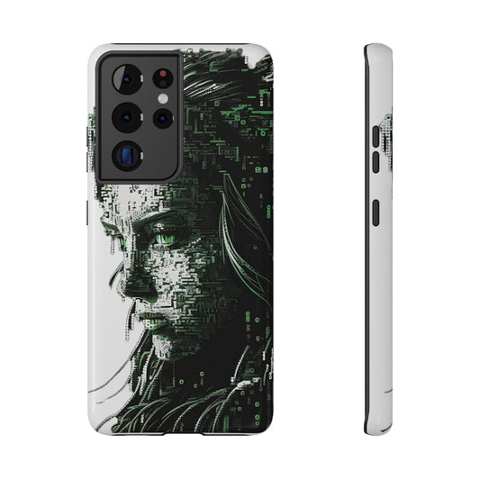Artificial Intelligence AI Phone Case - Digital / Ansi / Ascii / the Matrix / AI / Lucy Woman - Samsung and Iphone - Alchemystics.org