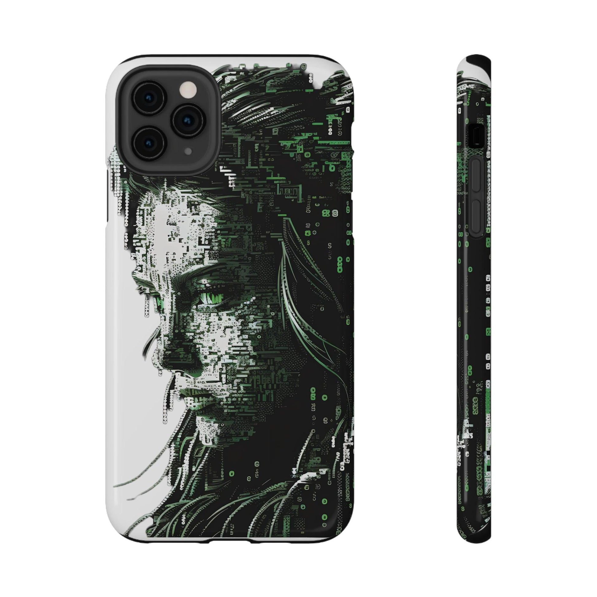 Artificial Intelligence AI Phone Case - Digital / Ansi / Ascii / the Matrix / AI / Lucy Woman - Samsung and Iphone - Alchemystics.org