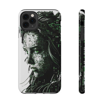 Artificial Intelligence AI Phone Case - Digital / Ansi / Ascii / the Matrix / AI / Lucy Woman - Samsung and Iphone - Alchemystics.org