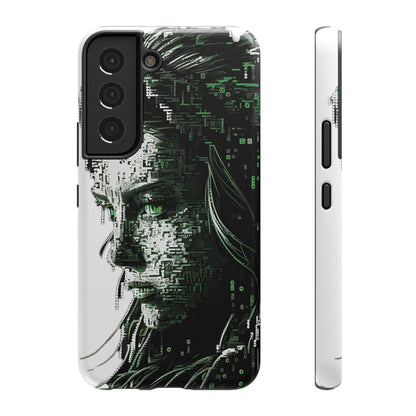 Artificial Intelligence AI Phone Case - Digital / Ansi / Ascii / the Matrix / AI / Lucy Woman - Samsung and Iphone - Alchemystics.org