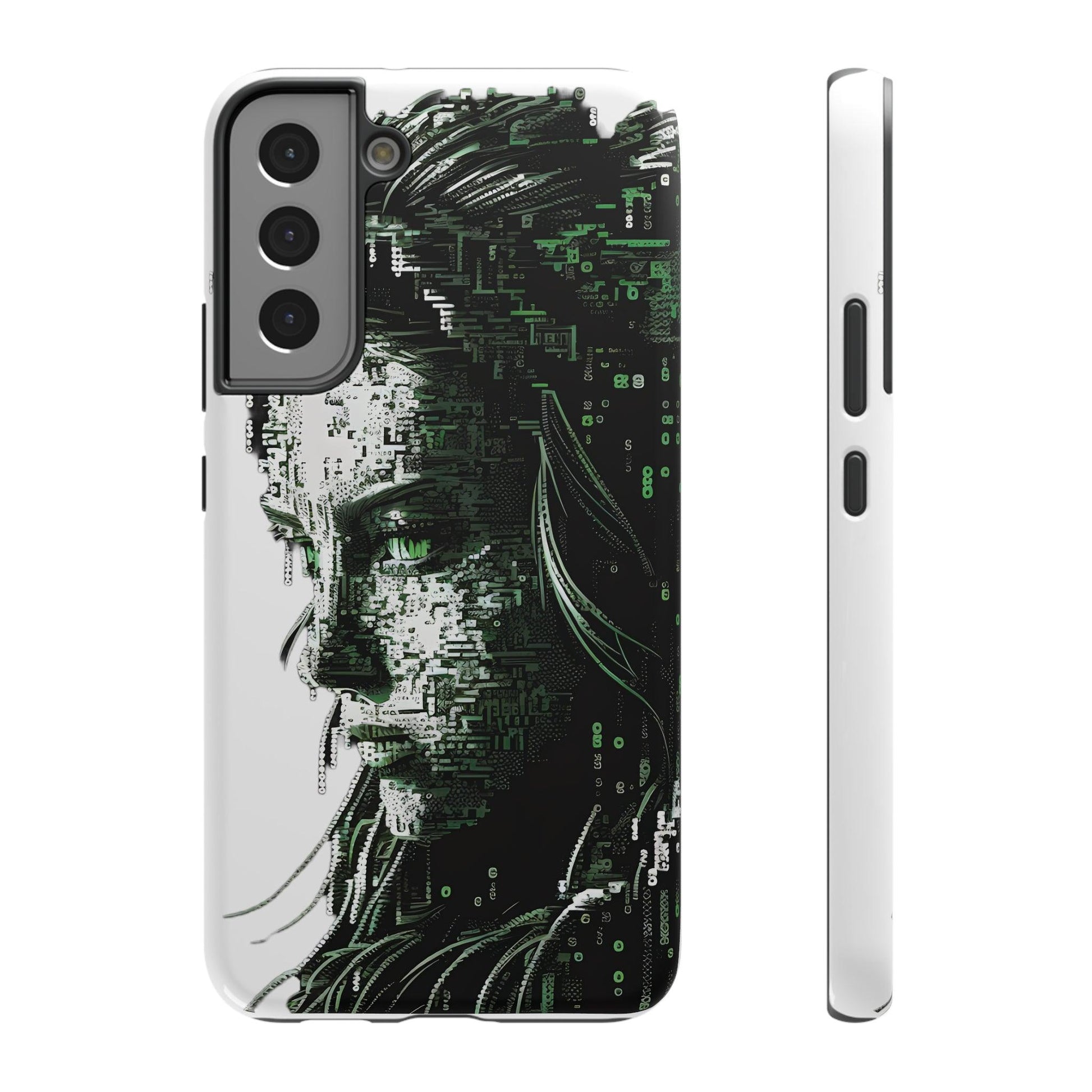 Artificial Intelligence AI Phone Case - Digital / Ansi / Ascii / the Matrix / AI / Lucy Woman - Samsung and Iphone - Alchemystics.org