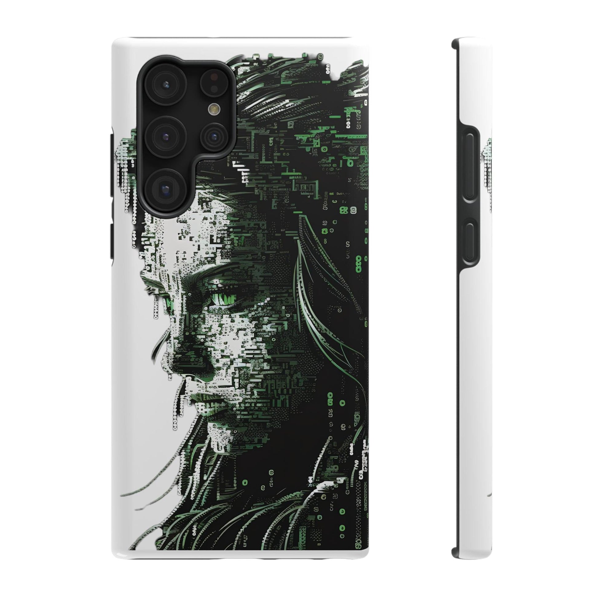 Artificial Intelligence AI Phone Case - Digital / Ansi / Ascii / the Matrix / AI / Lucy Woman - Samsung and Iphone - Alchemystics.org
