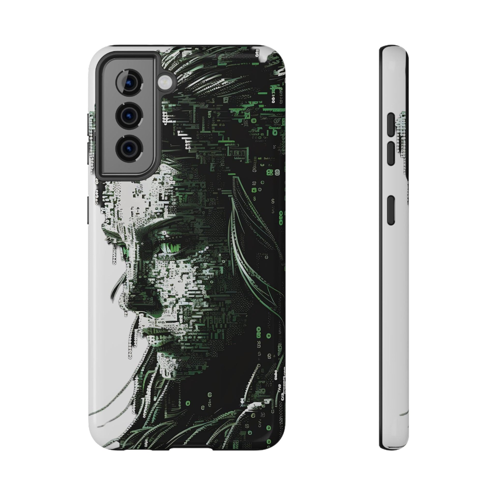 Artificial Intelligence AI Phone Case - Digital / Ansi / Ascii / the Matrix / AI / Lucy Woman - Samsung and Iphone - Alchemystics.org