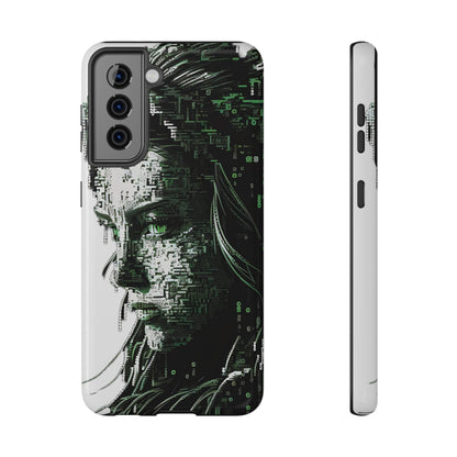Artificial Intelligence AI Phone Case - Digital / Ansi / Ascii / the Matrix / AI / Lucy Woman - Samsung and Iphone - Alchemystics.org