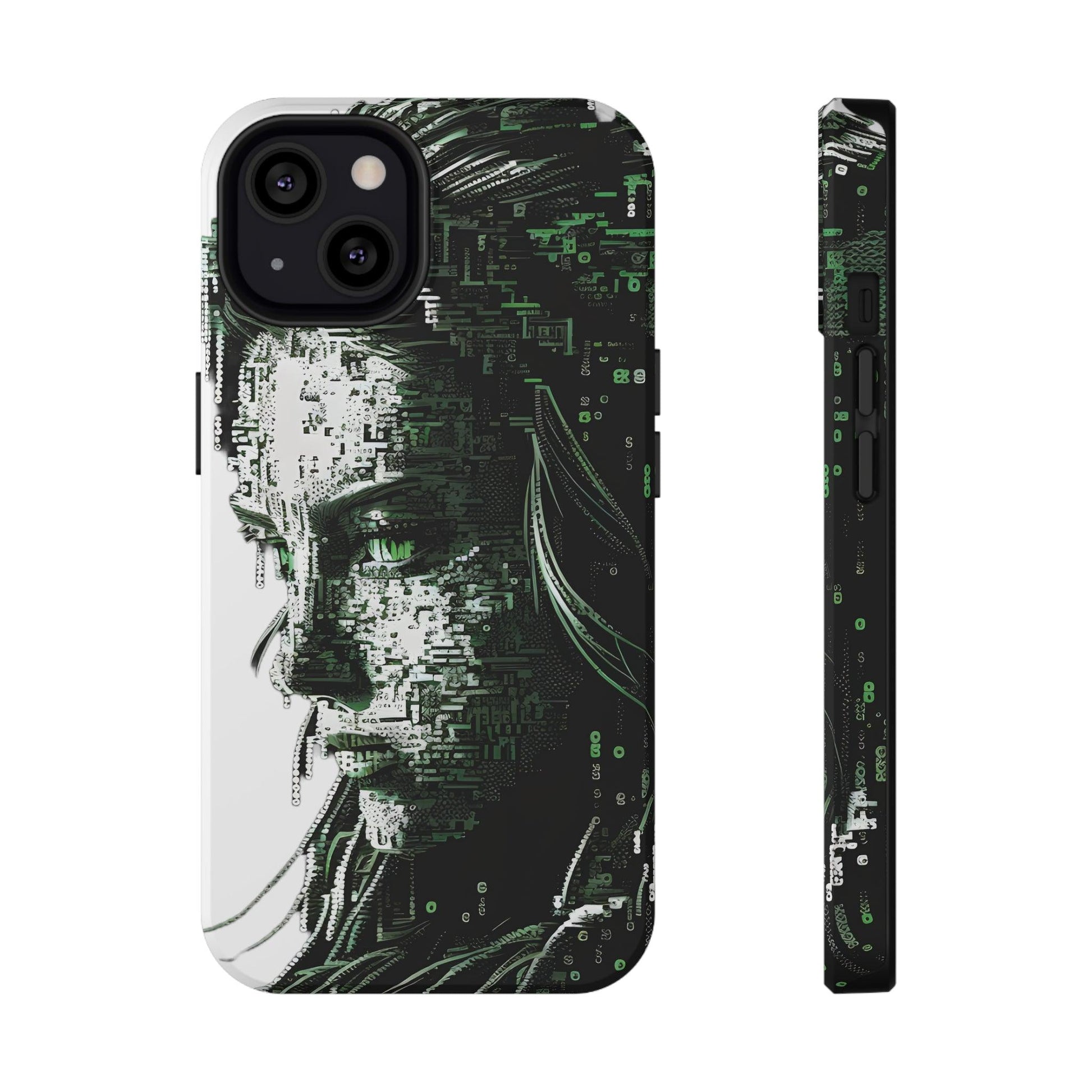 Artificial Intelligence AI Phone Case - Digital / Ansi / Ascii / the Matrix / AI / Lucy Woman - Samsung and Iphone - Alchemystics.org