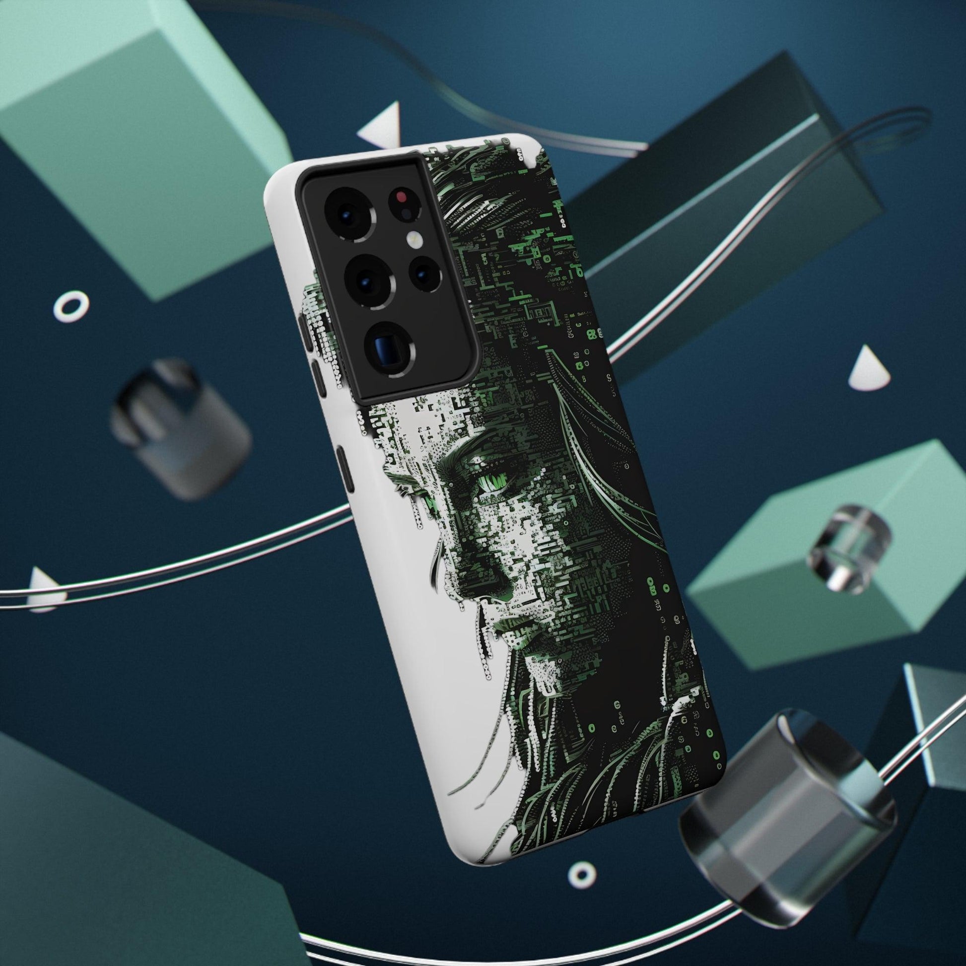 Artificial Intelligence AI Phone Case - Digital / Ansi / Ascii / the Matrix / AI / Lucy Woman - Samsung and Iphone - Alchemystics.org