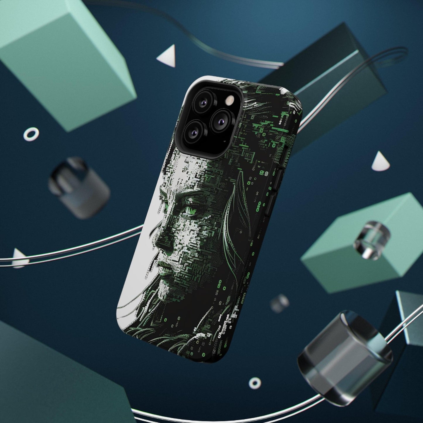 Artificial Intelligence AI Phone Case - Digital / Ansi / Ascii / the Matrix / AI / Lucy Woman - Samsung and Iphone - Alchemystics.org