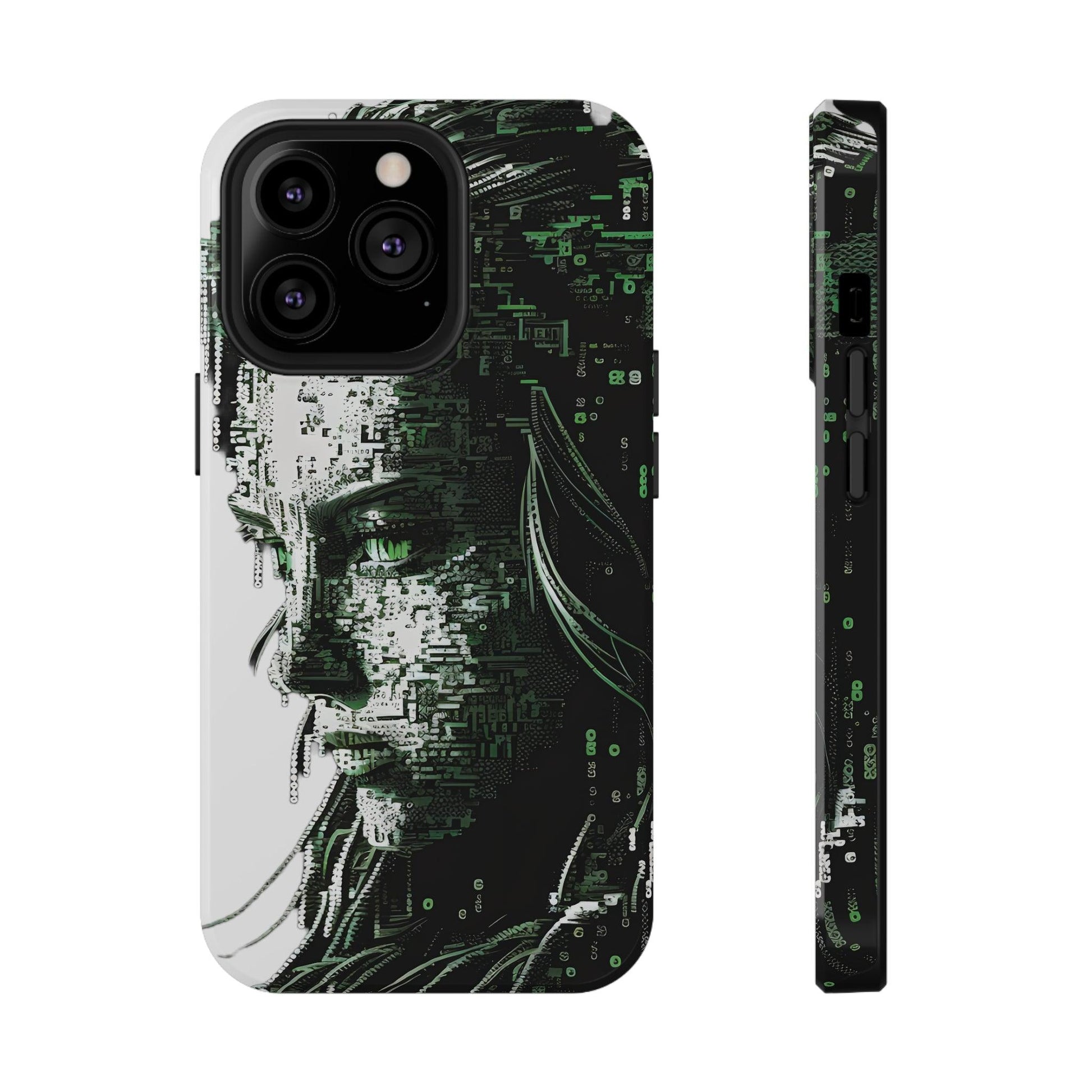 Artificial Intelligence AI Phone Case - Digital / Ansi / Ascii / the Matrix / AI / Lucy Woman - Samsung and Iphone - Alchemystics.org