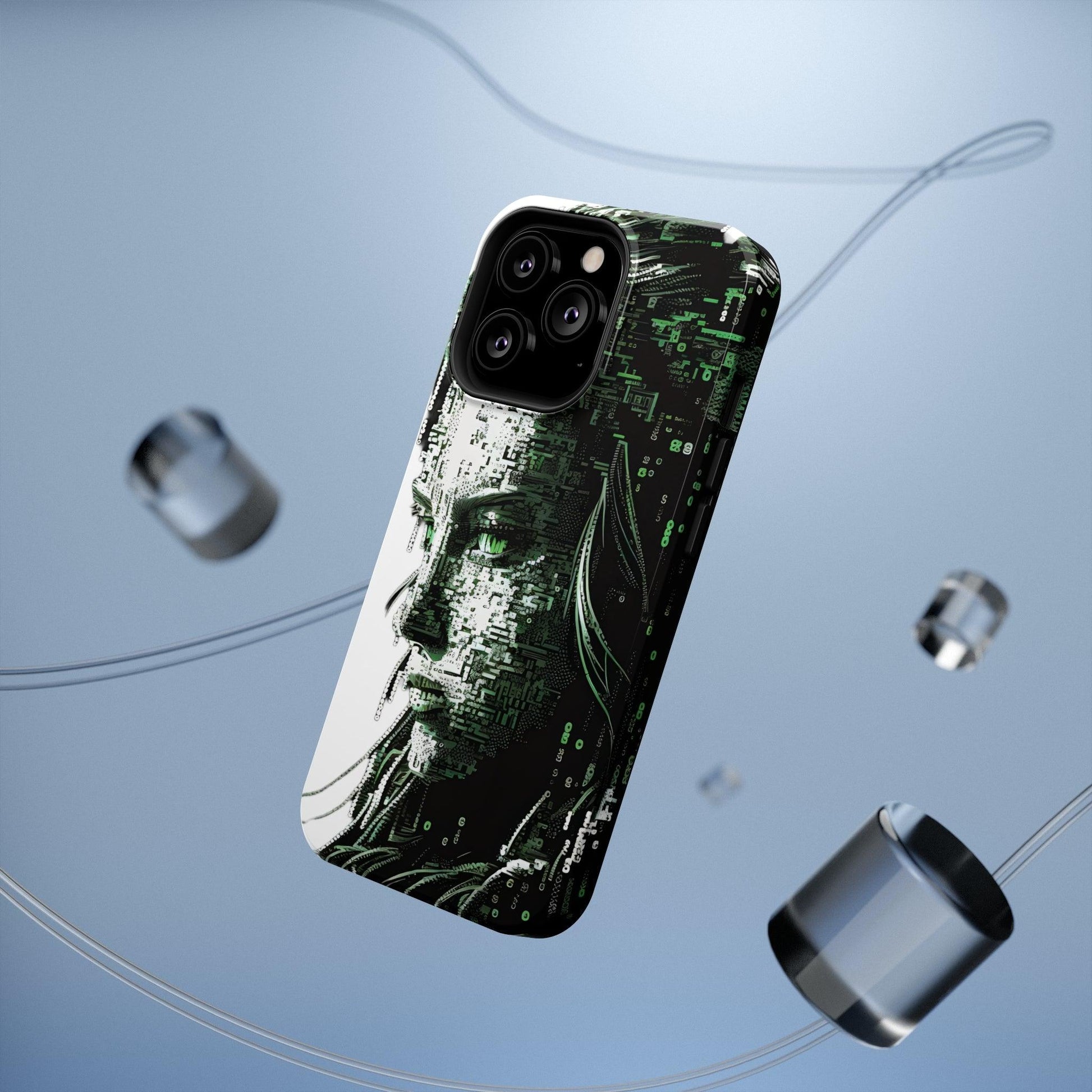 Artificial Intelligence AI Phone Case - Digital / Ansi / Ascii / the Matrix / AI / Lucy Woman - Samsung and Iphone - Alchemystics.org