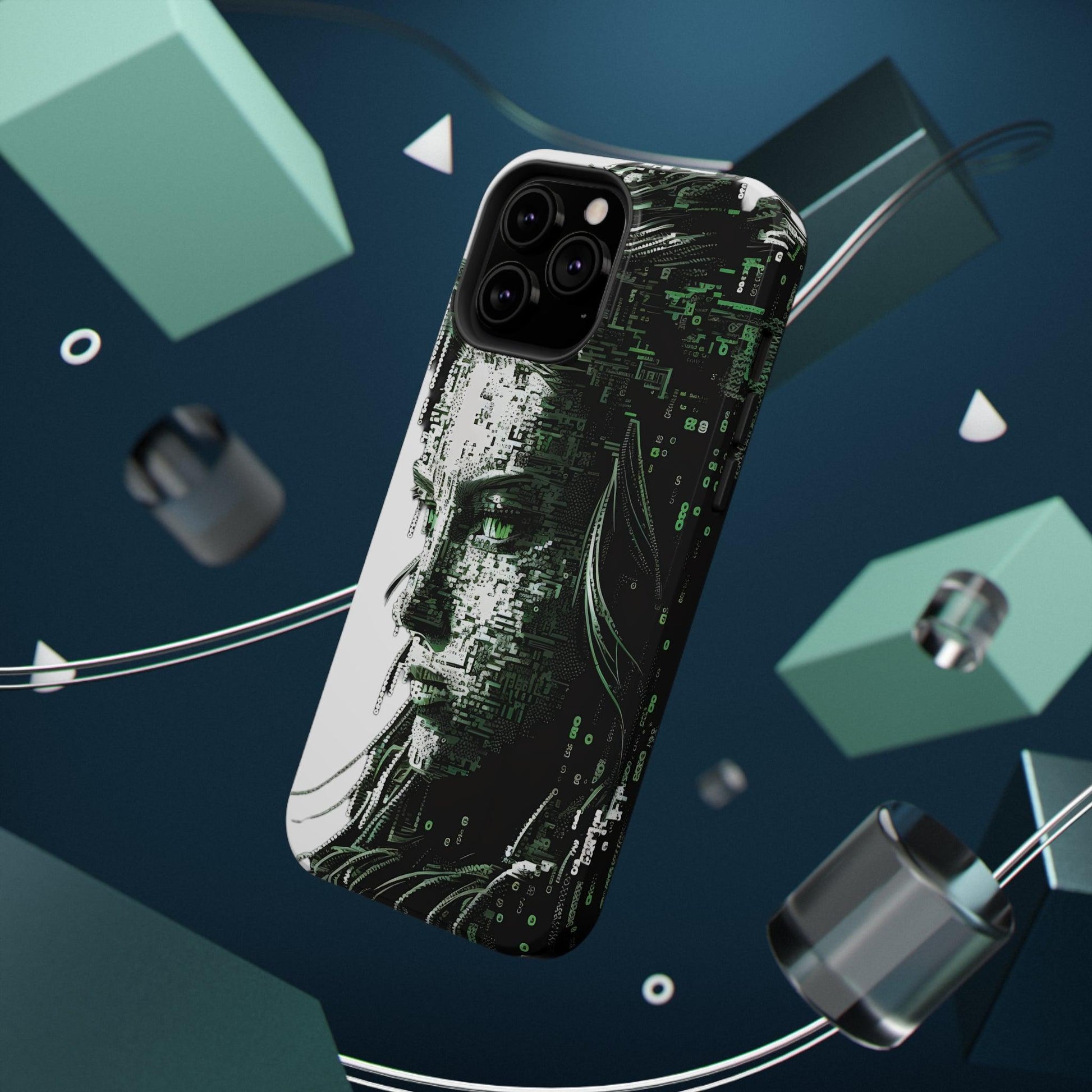 Artificial Intelligence AI Phone Case - Digital / Ansi / Ascii / the Matrix / AI / Lucy Woman - Samsung and Iphone - Alchemystics.org