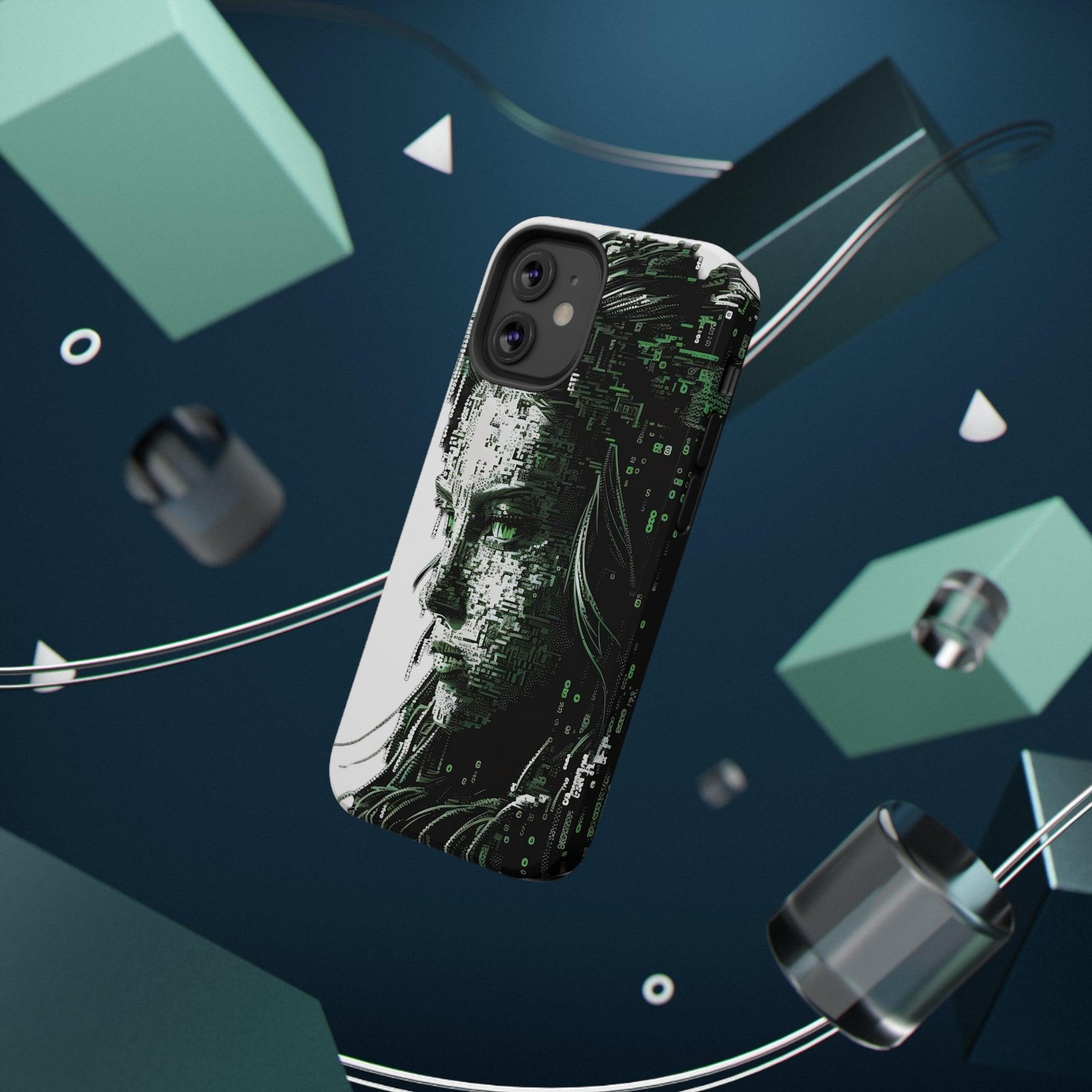 Artificial Intelligence AI Phone Case - Digital / Ansi / Ascii / the Matrix / AI / Lucy Woman - Samsung and Iphone - Alchemystics.org