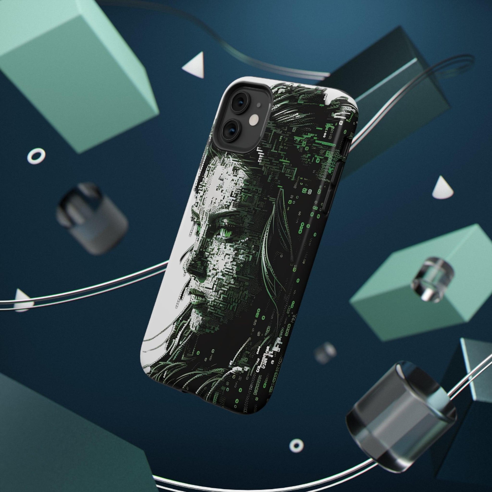 Artificial Intelligence AI Phone Case - Digital / Ansi / Ascii / the Matrix / AI / Lucy Woman - Samsung and Iphone - Alchemystics.org