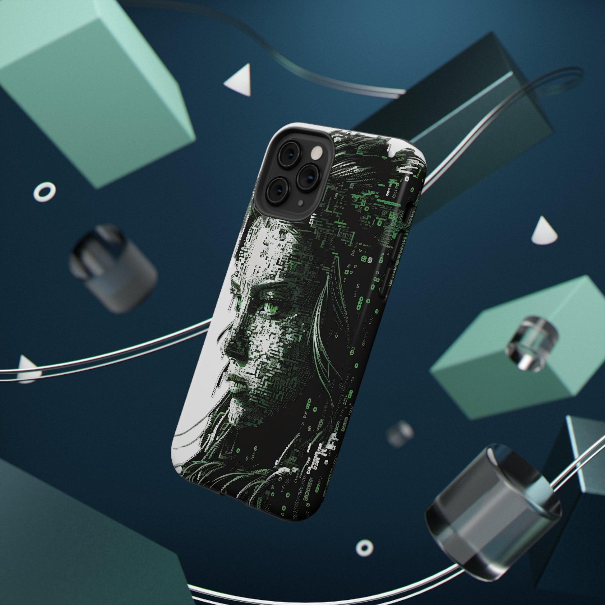 Artificial Intelligence AI Phone Case - Digital / Ansi / Ascii / the Matrix / AI / Lucy Woman - Samsung and Iphone - Alchemystics.org