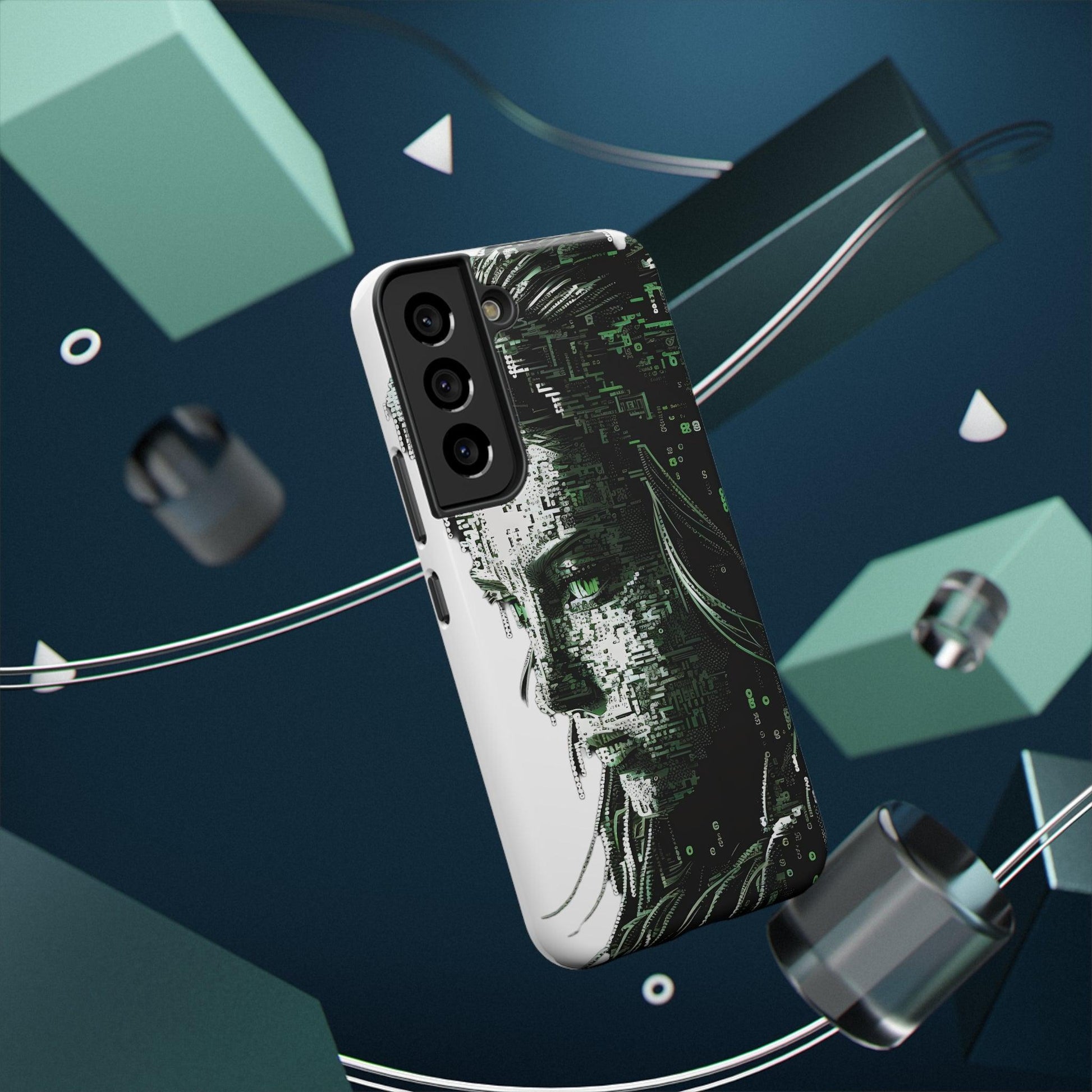 Artificial Intelligence AI Phone Case - Digital / Ansi / Ascii / the Matrix / AI / Lucy Woman - Samsung and Iphone - Alchemystics.org