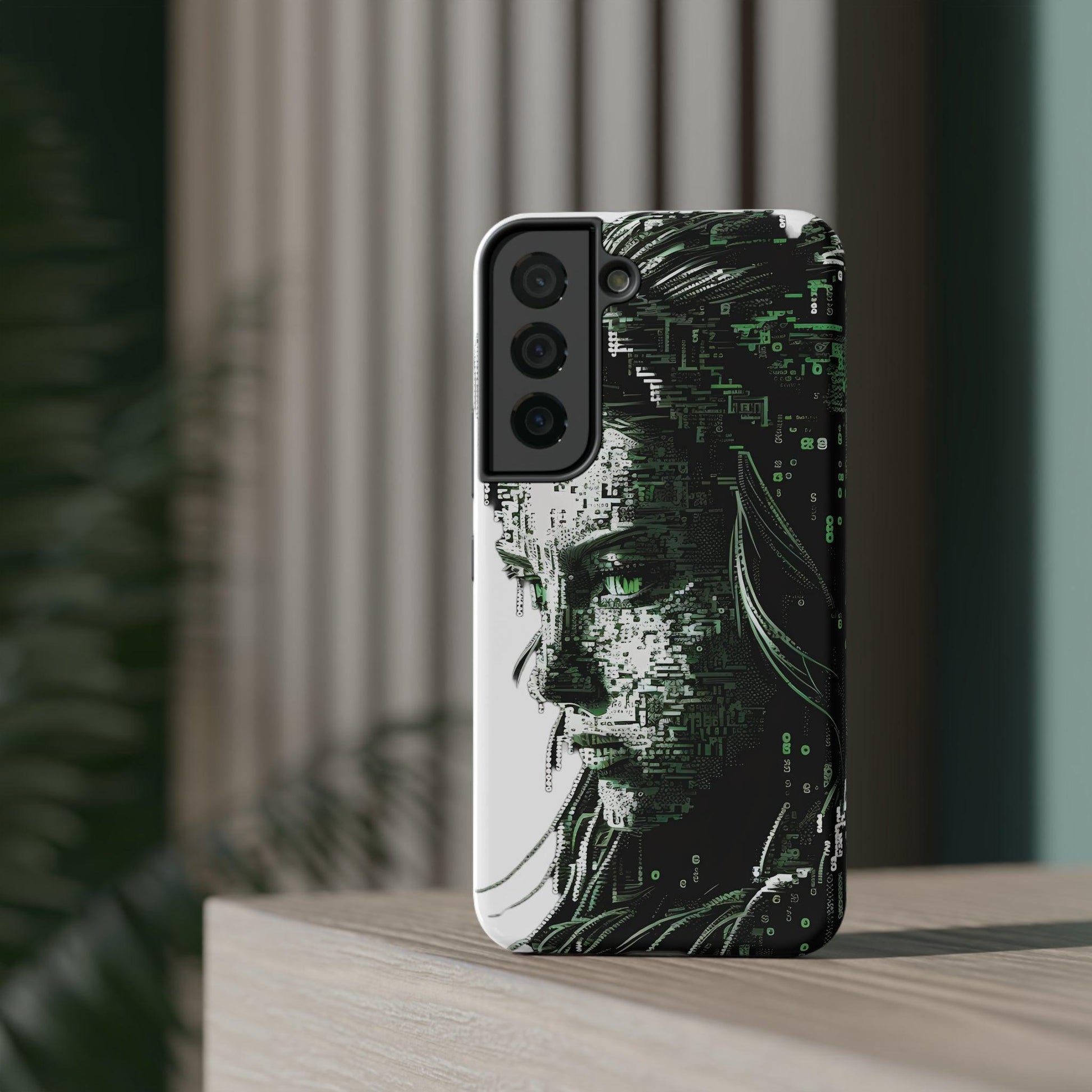 Artificial Intelligence AI Phone Case - Digital / Ansi / Ascii / the Matrix / AI / Lucy Woman - Samsung and Iphone - Alchemystics.org