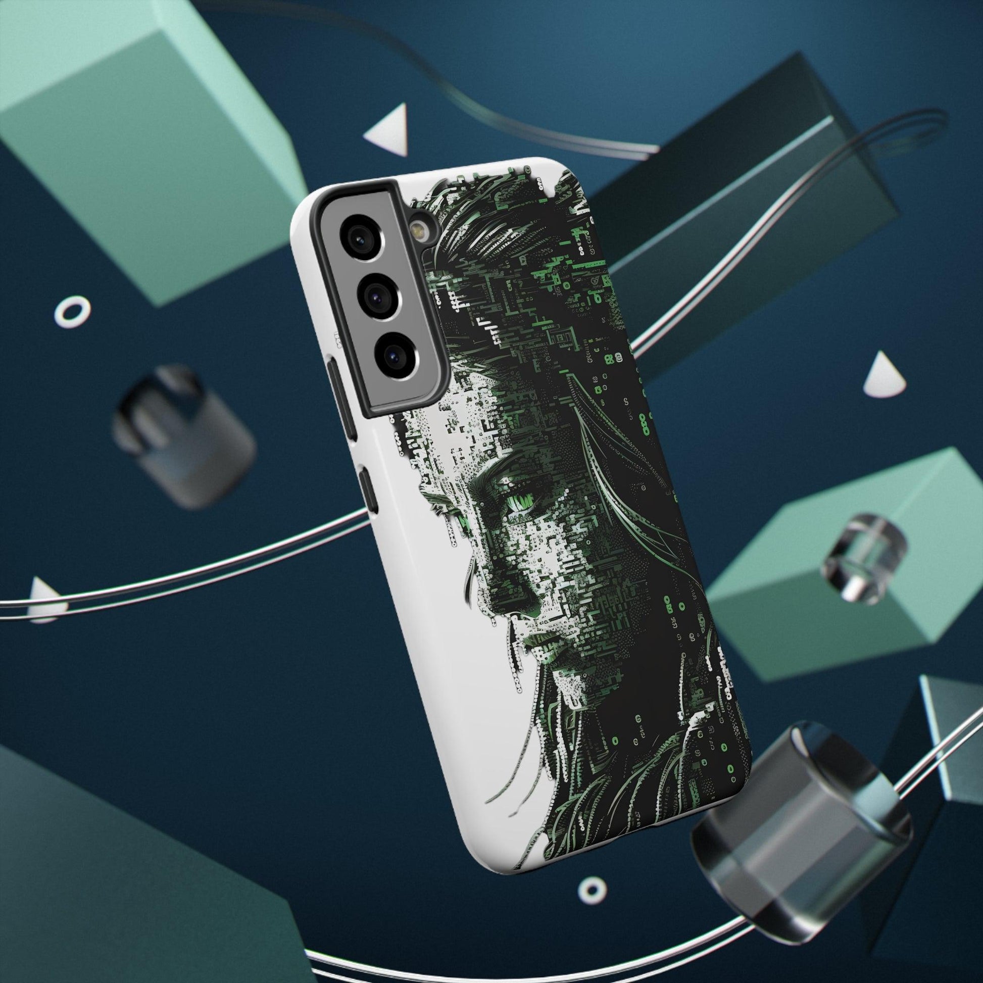 Artificial Intelligence AI Phone Case - Digital / Ansi / Ascii / the Matrix / AI / Lucy Woman - Samsung and Iphone - Alchemystics.org