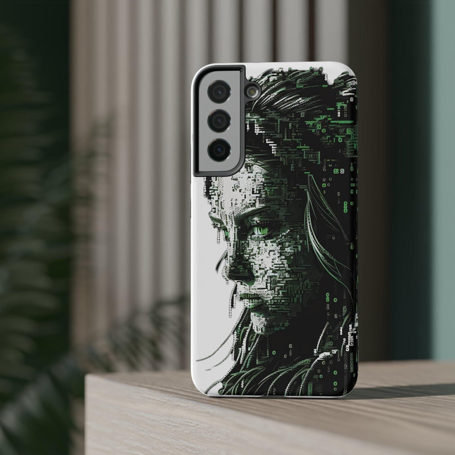 Artificial Intelligence AI Phone Case - Digital / Ansi / Ascii / the Matrix / AI / Lucy Woman - Samsung and Iphone - Alchemystics.org