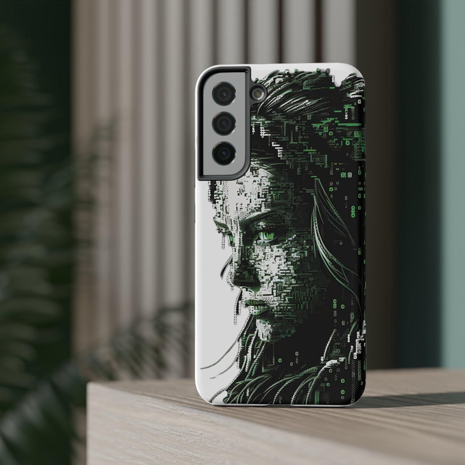 Artificial Intelligence AI Phone Case - Digital / Ansi / Ascii / the Matrix / AI / Lucy Woman - Samsung and Iphone - Alchemystics.org