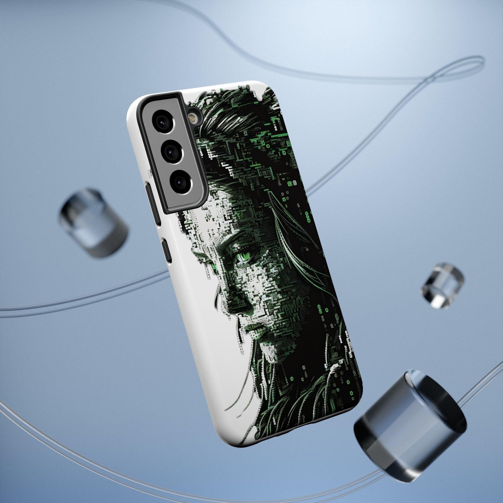 Artificial Intelligence AI Phone Case - Digital / Ansi / Ascii / the Matrix / AI / Lucy Woman - Samsung and Iphone - Alchemystics.org