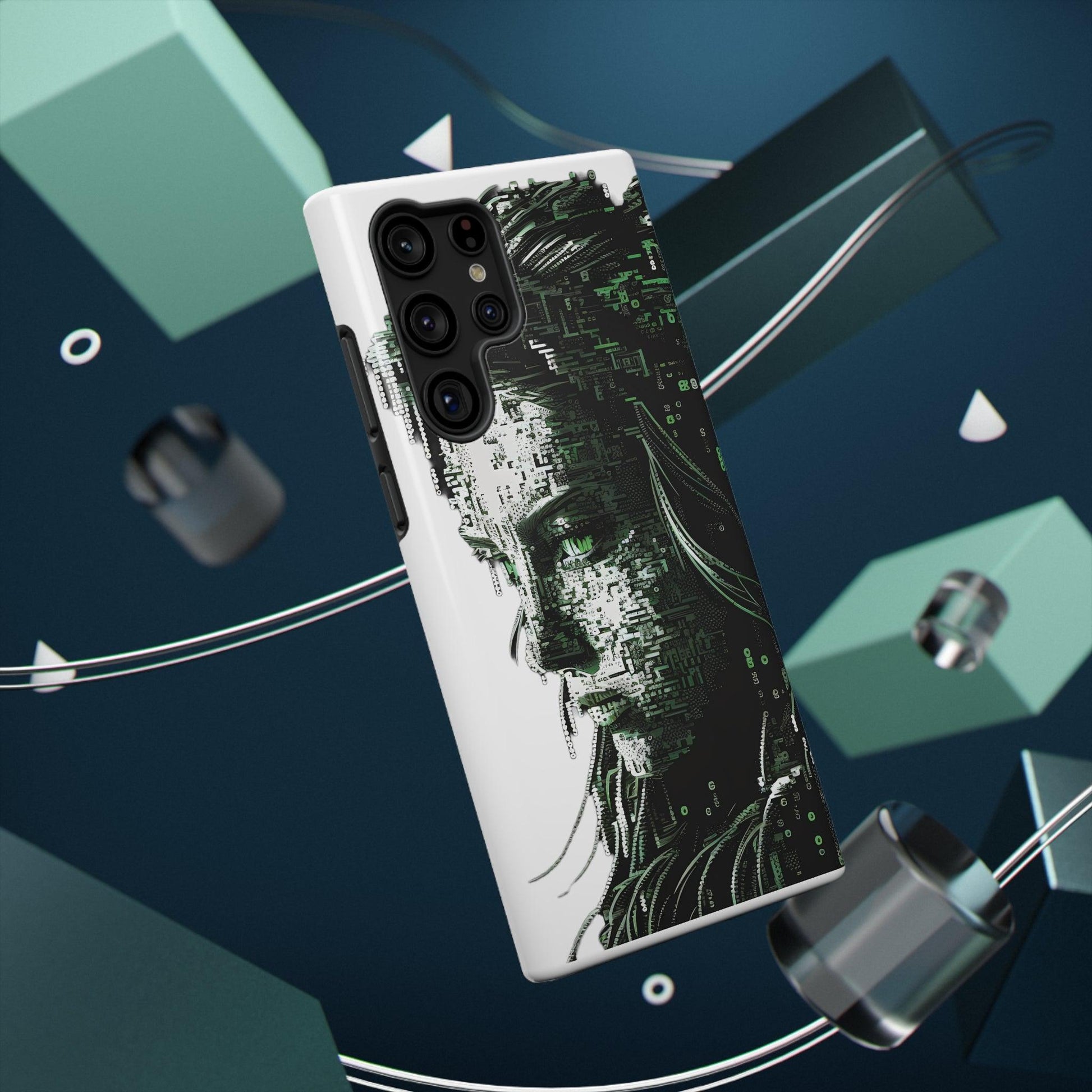 Artificial Intelligence AI Phone Case - Digital / Ansi / Ascii / the Matrix / AI / Lucy Woman - Samsung and Iphone - Alchemystics.org