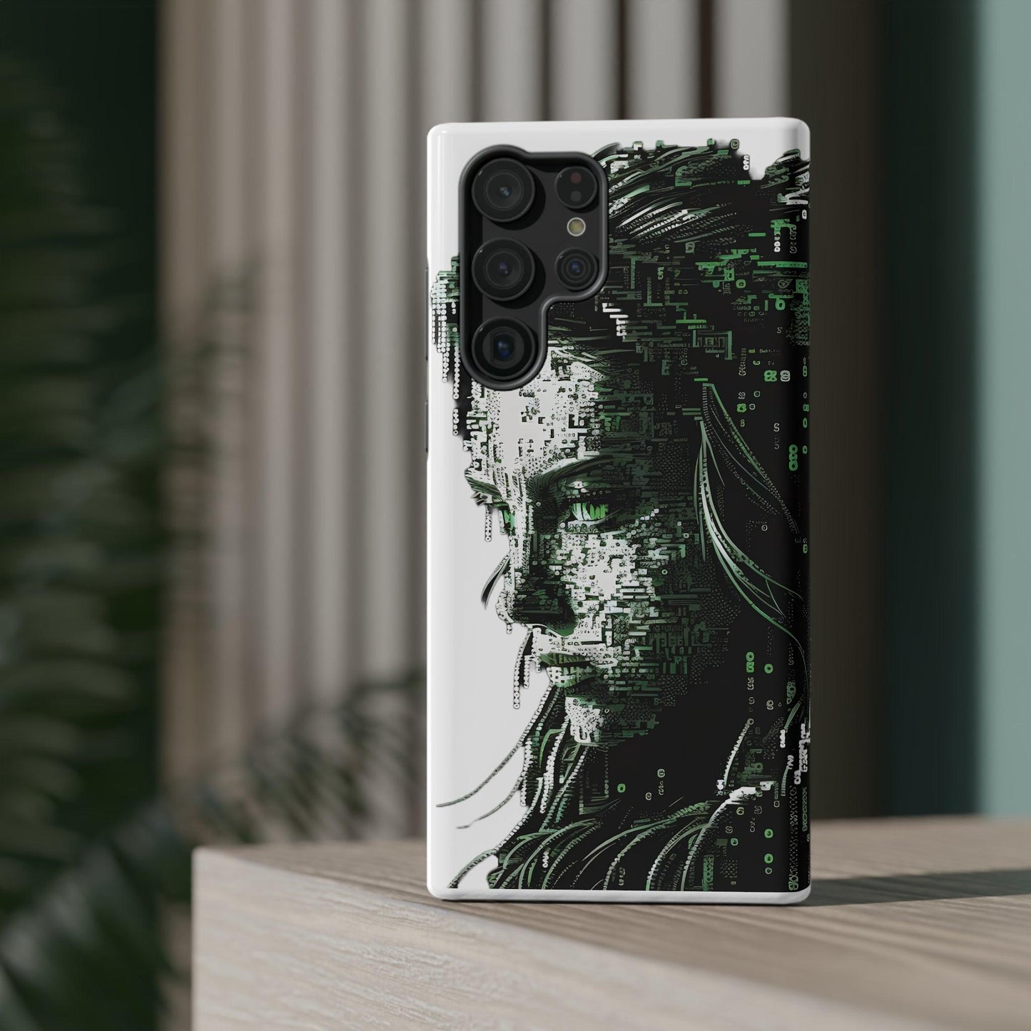 Artificial Intelligence AI Phone Case - Digital / Ansi / Ascii / the Matrix / AI / Lucy Woman - Samsung and Iphone - Alchemystics.org