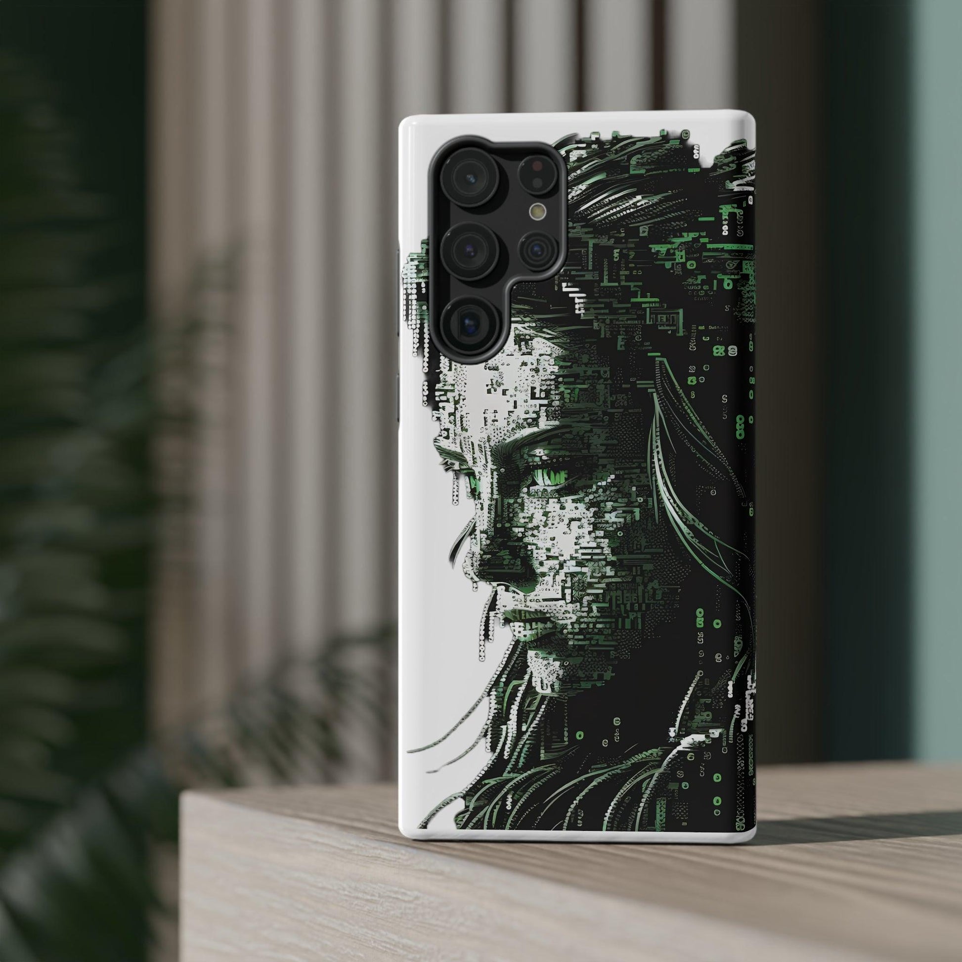 Artificial Intelligence AI Phone Case - Digital / Ansi / Ascii / the Matrix / AI / Lucy Woman - Samsung and Iphone - Alchemystics.org