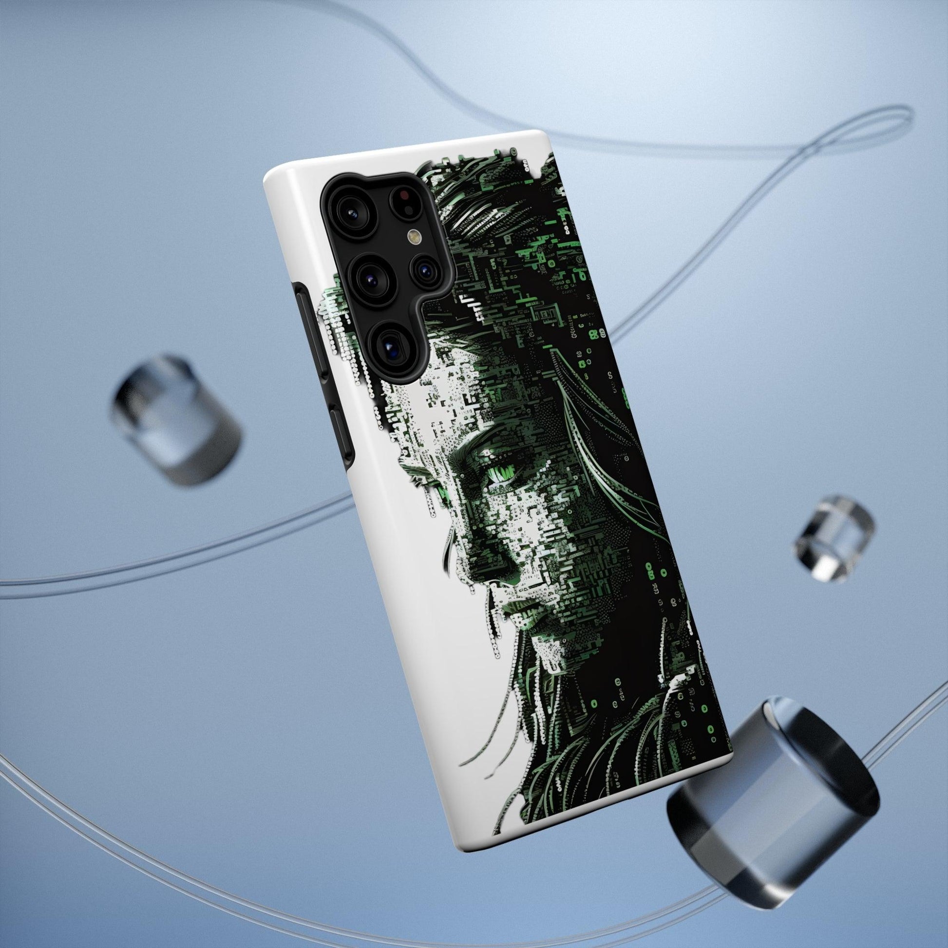 Artificial Intelligence AI Phone Case - Digital / Ansi / Ascii / the Matrix / AI / Lucy Woman - Samsung and Iphone - Alchemystics.org