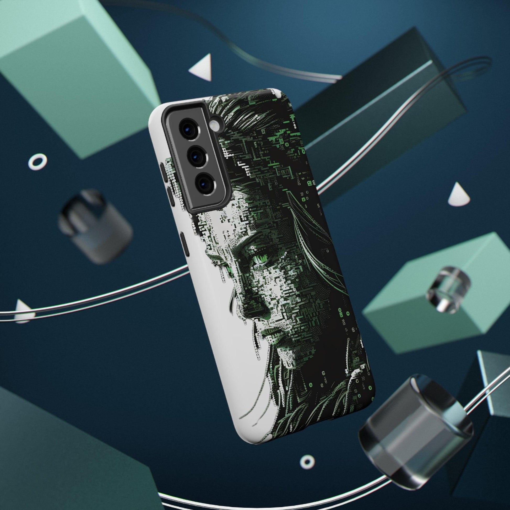 Artificial Intelligence AI Phone Case - Digital / Ansi / Ascii / the Matrix / AI / Lucy Woman - Samsung and Iphone - Alchemystics.org