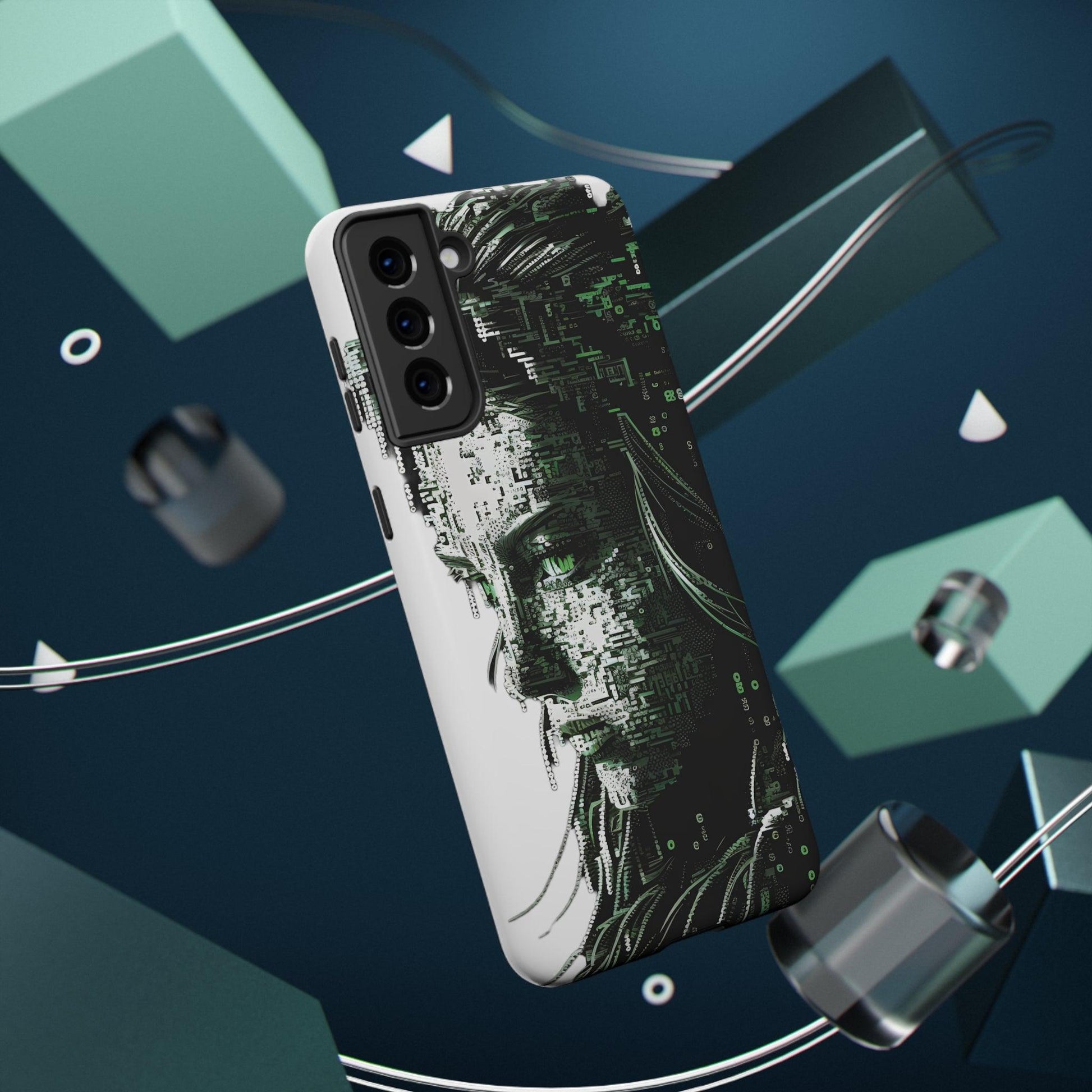 Artificial Intelligence AI Phone Case - Digital / Ansi / Ascii / the Matrix / AI / Lucy Woman - Samsung and Iphone - Alchemystics.org