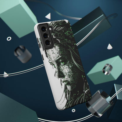 Artificial Intelligence AI Phone Case - Digital / Ansi / Ascii / the Matrix / AI / Lucy Woman - Samsung and Iphone - Alchemystics.org