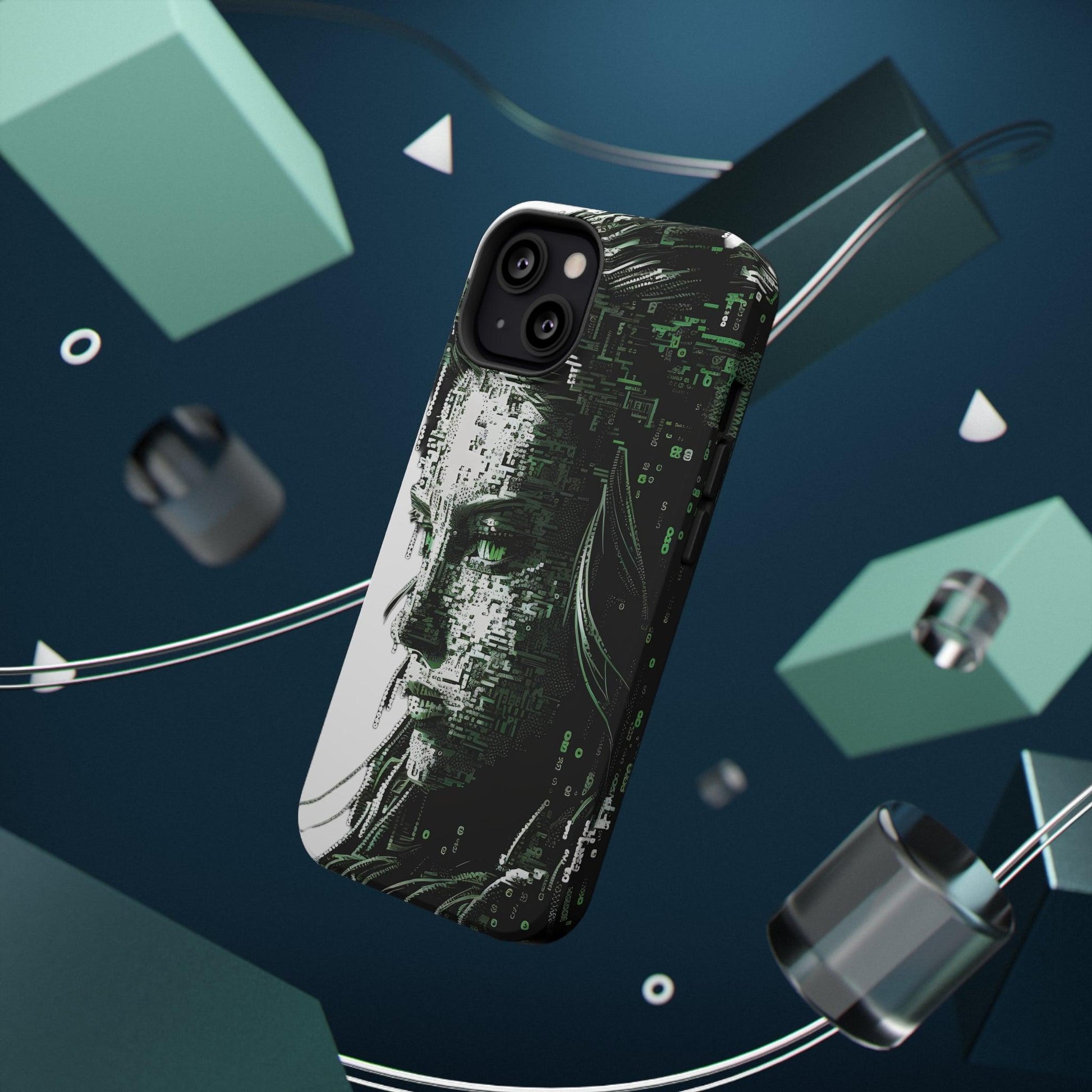 Artificial Intelligence AI Phone Case - Digital / Ansi / Ascii / the Matrix / AI / Lucy Woman - Samsung and Iphone - Alchemystics.org